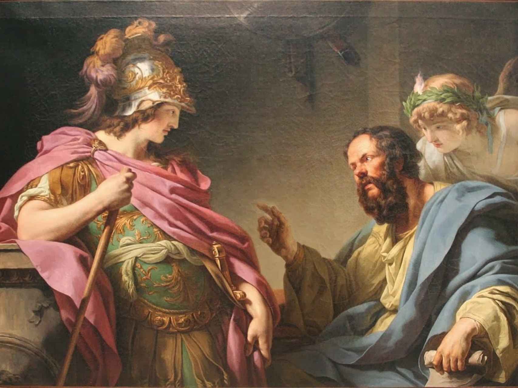 Alcibíades recibe las lecciones de Socrates, de François-André Vincent.