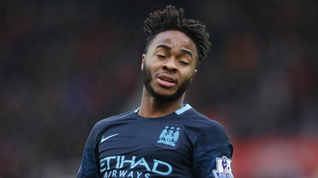 Sterling, en la derrota contra el Stoke City.