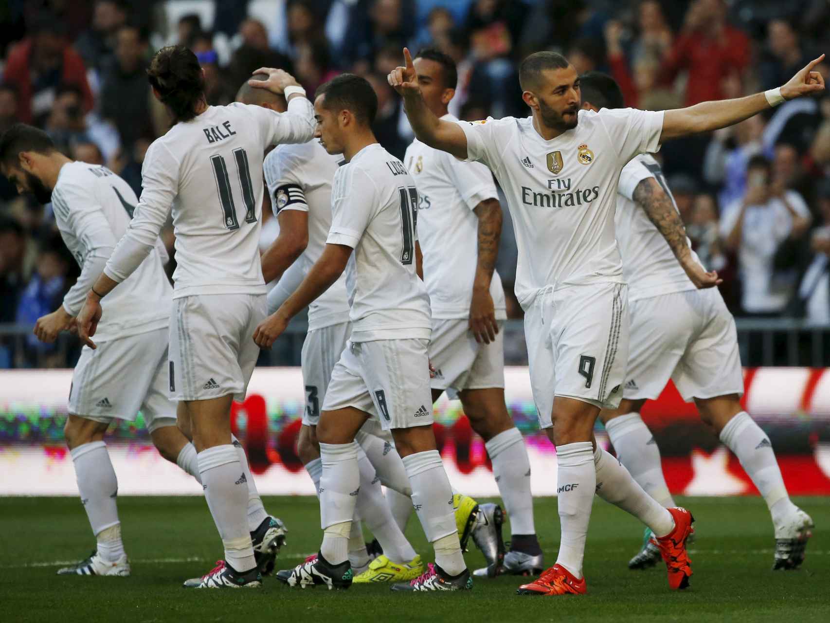 Benzema celebra el gol ante el  Getafe. / Susana Vera / Reuters