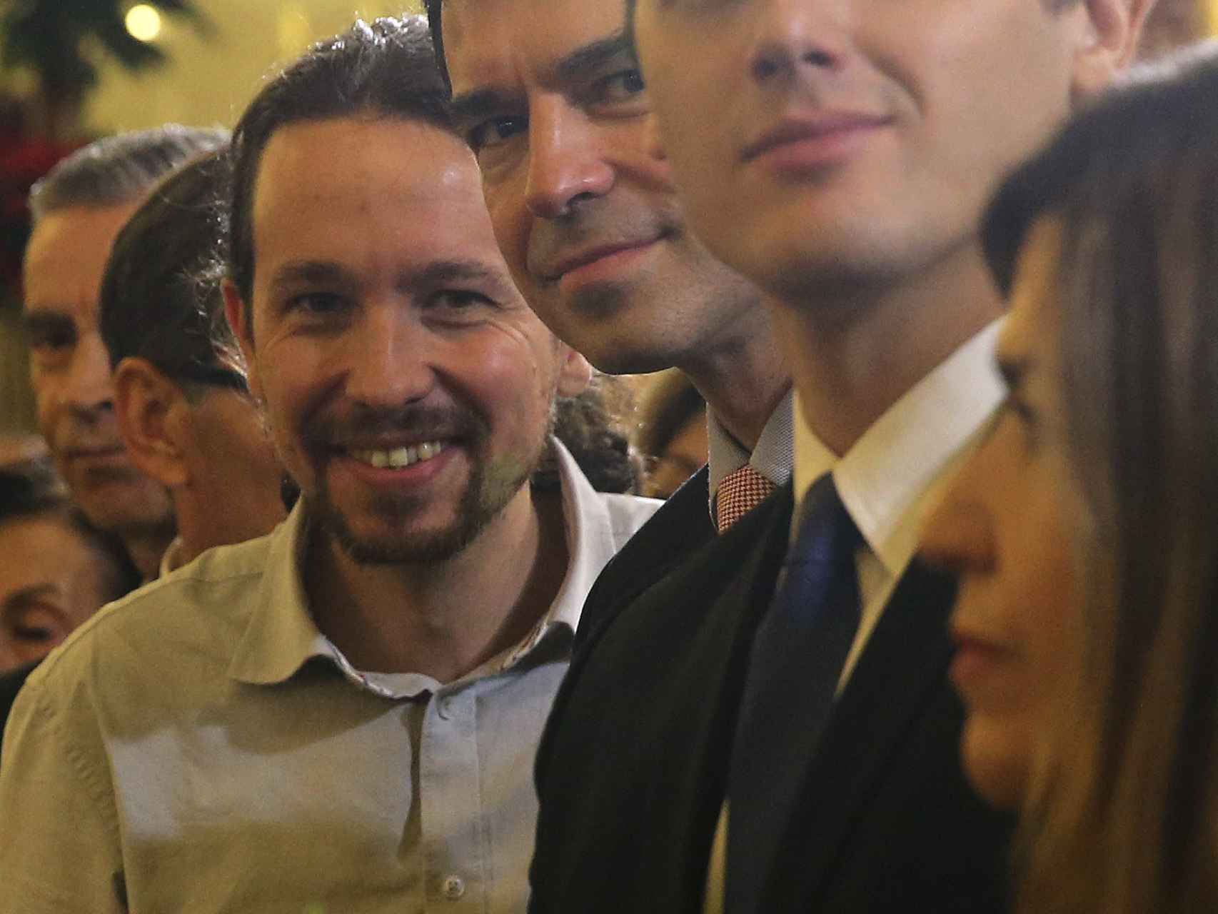 Iglesias y Rivera, junto a Andrés Herzog.
