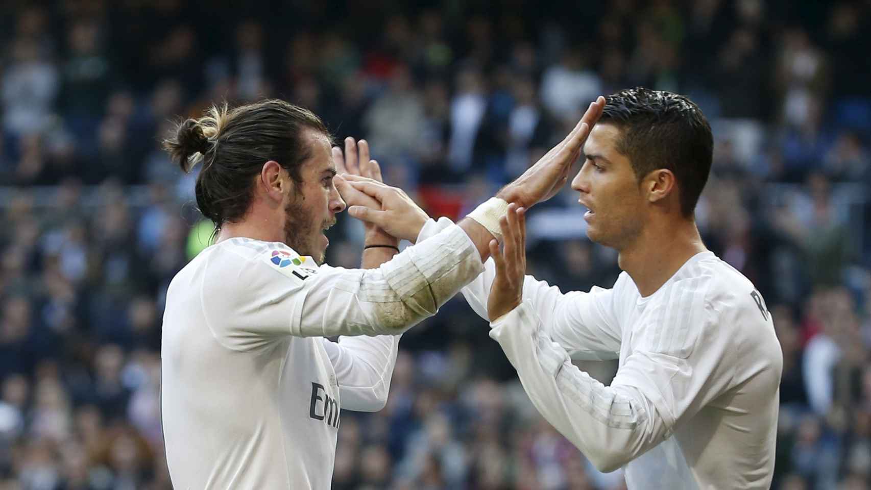 Cristiano y Bale celebran un gol contra el Getafe / Reuters