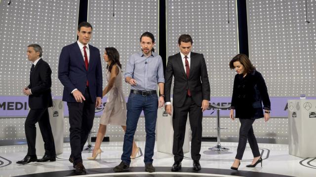 Soraya, Sánchez, Rivera e Iglesias han debatido durante más de dos horas en Atresmedia