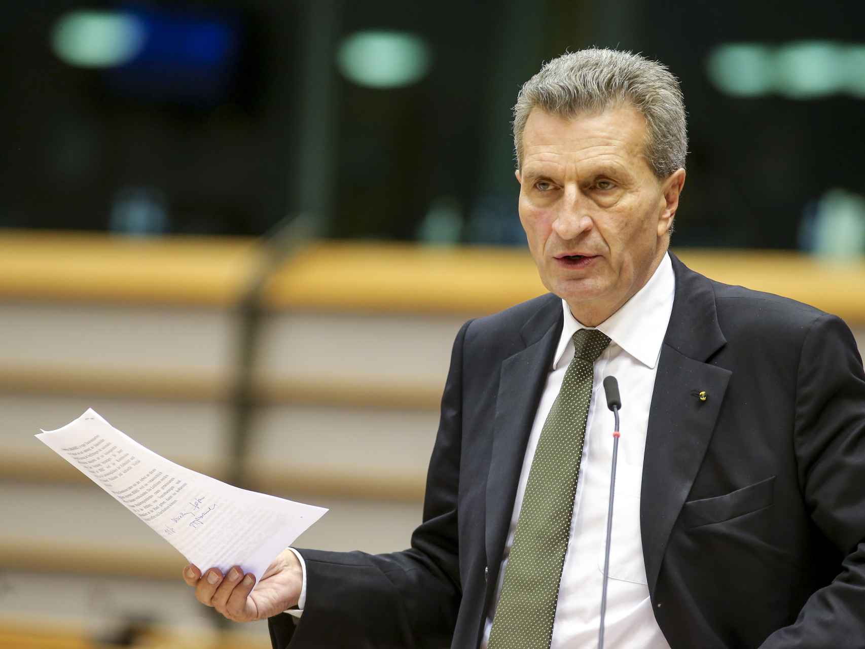 El comisario de Economía Digital, Günther Oettinger