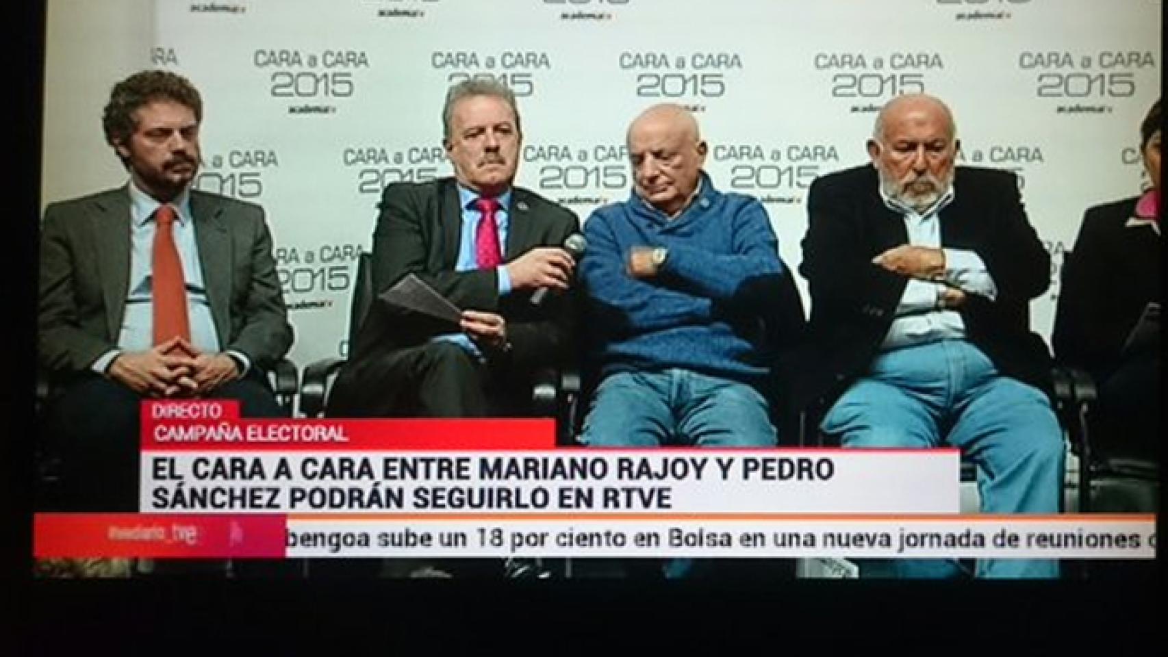Captura de la presentación del debate de la Academia emitida por Canal 24 horas  (Imagen: @carlorol)