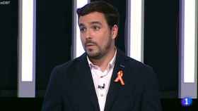 Alberto Garzón, candidato de Izquierda Unida-Unidad Popular en el debate a nueve (RTVE)