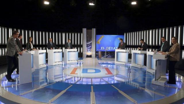 Los nueve protagonistas del debate electoral organizado por Televisión española.