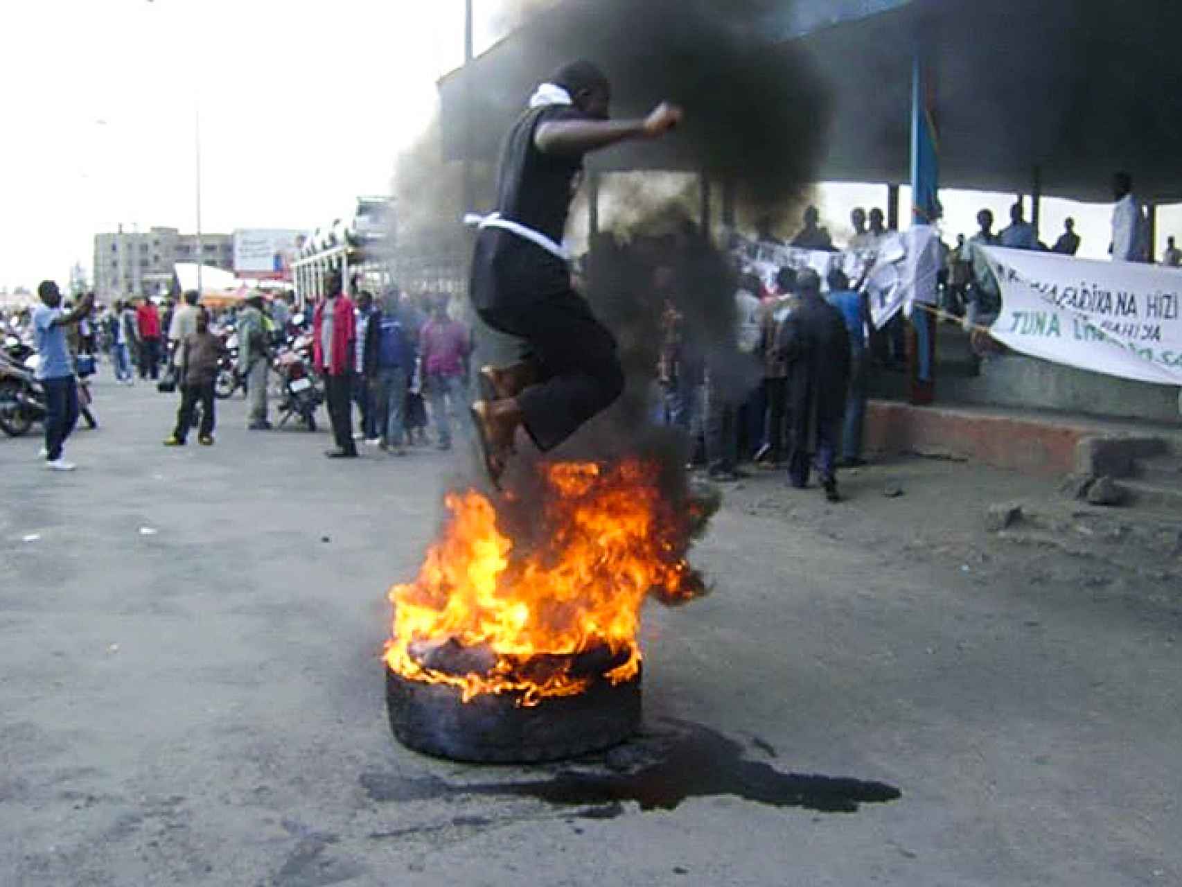 Protestas en la ciudad de Goma