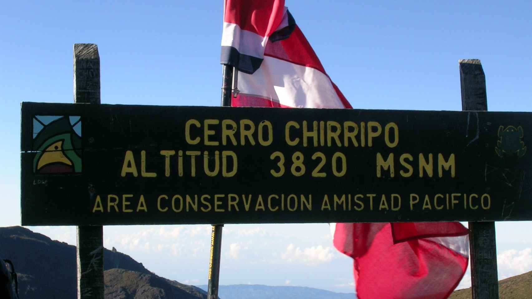 El punto más alto de Costa Rica con 3.820 metros de altura.
