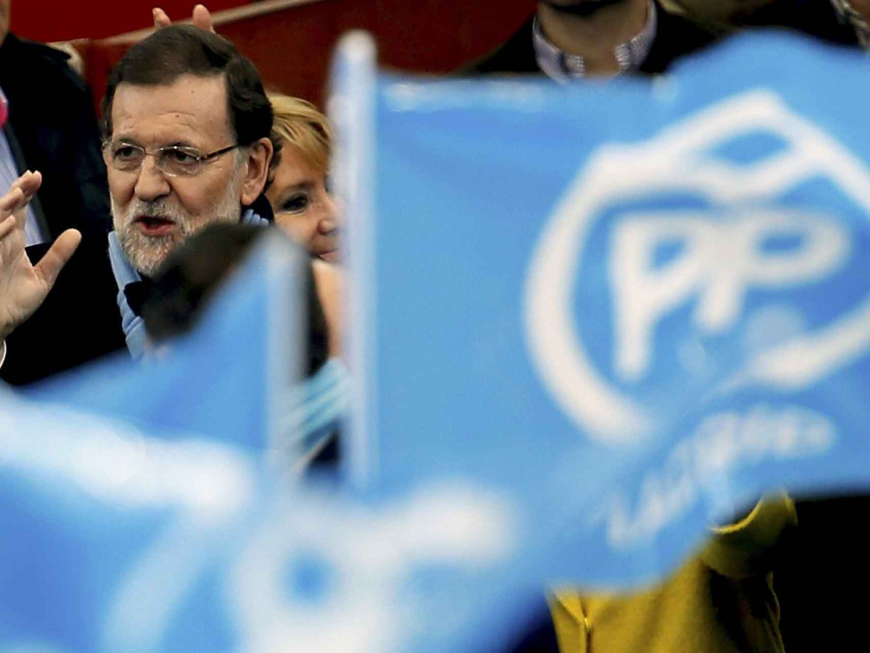 Mariano Rajoy, en el mitin de este domingo en Las Rozas.