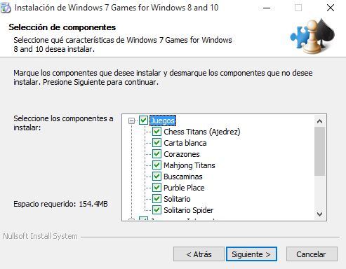 Instalador de juegos de Windows 7