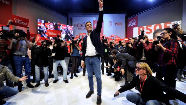 Pedro Sánchez, en un mitin en Toledo la semana pasada.