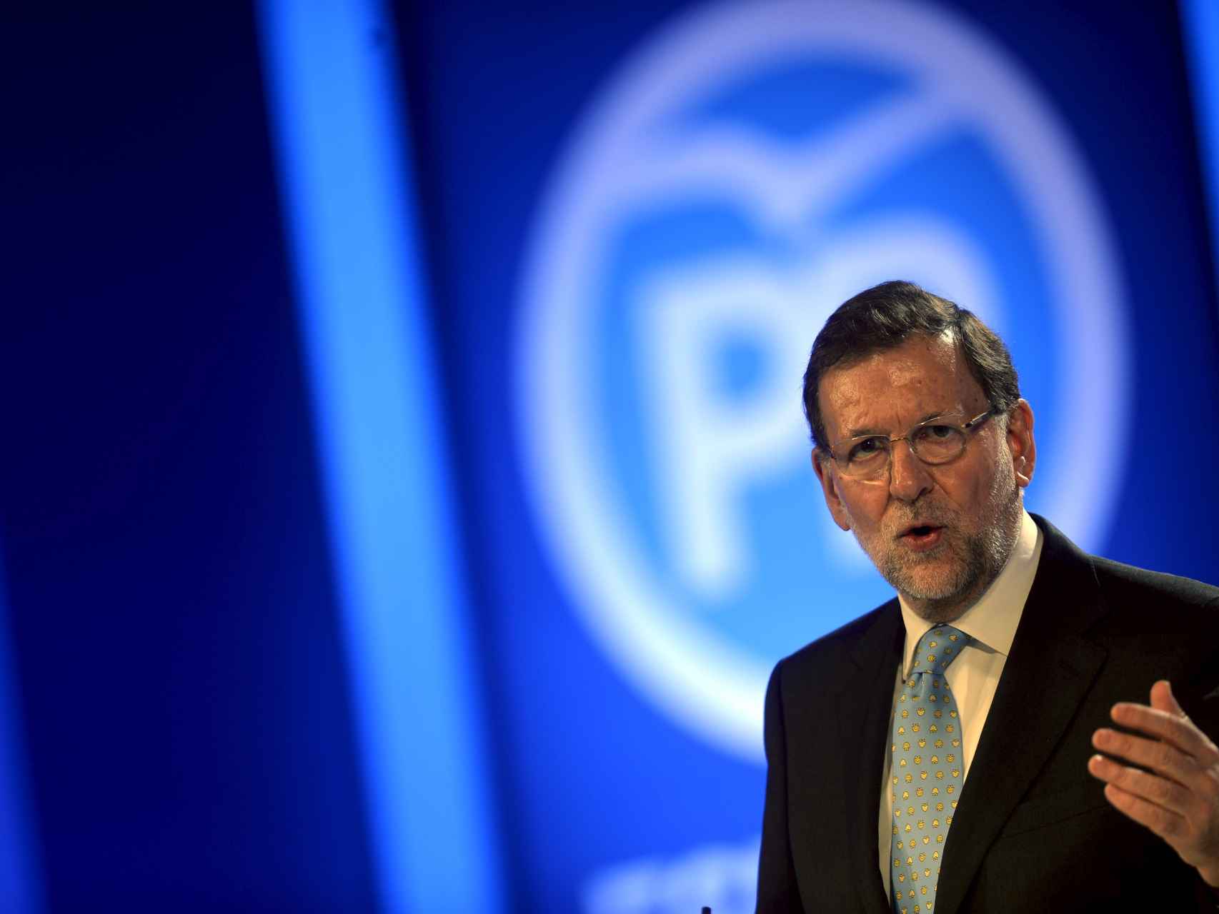 Mariano Rajoy este martes en un mitin en Santander
