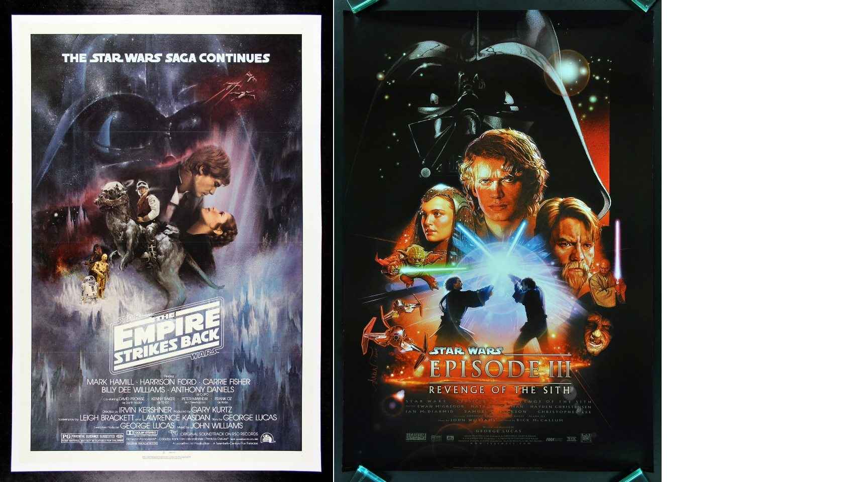 El imperio contraataca (1980) y La venganza de los Sith (2005).