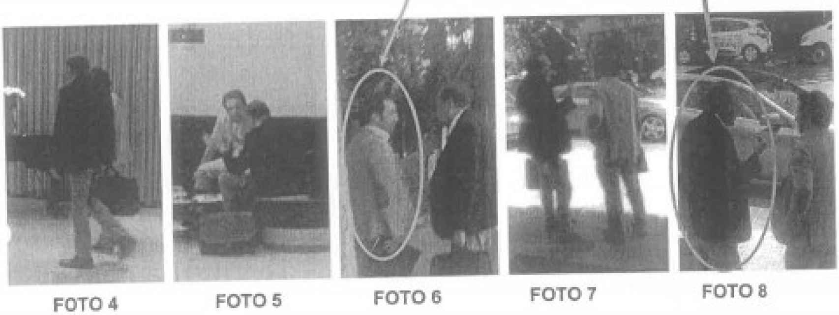 Imágenes de los abogados en los informes policiales.