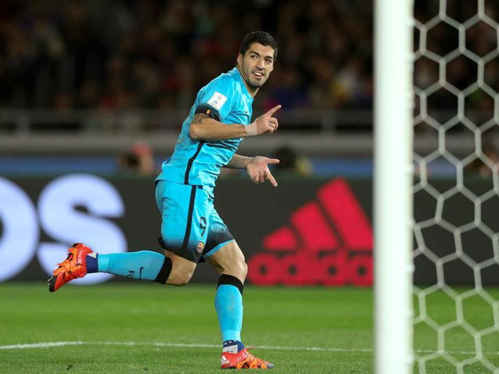 Luis Suárez celebra uno de sus goles
