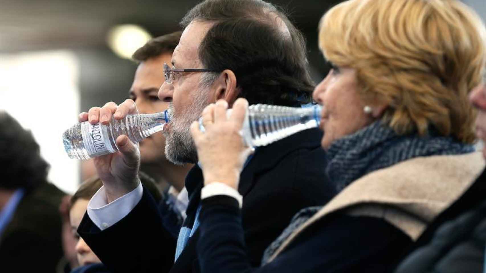 Mariano Rajoy y Esperanza Aguirre, en un mitin de la pasada campaña electoral.