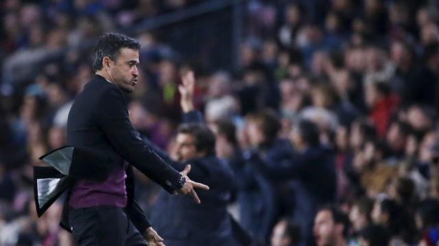 Luis Enrique, en el Camp Nou.