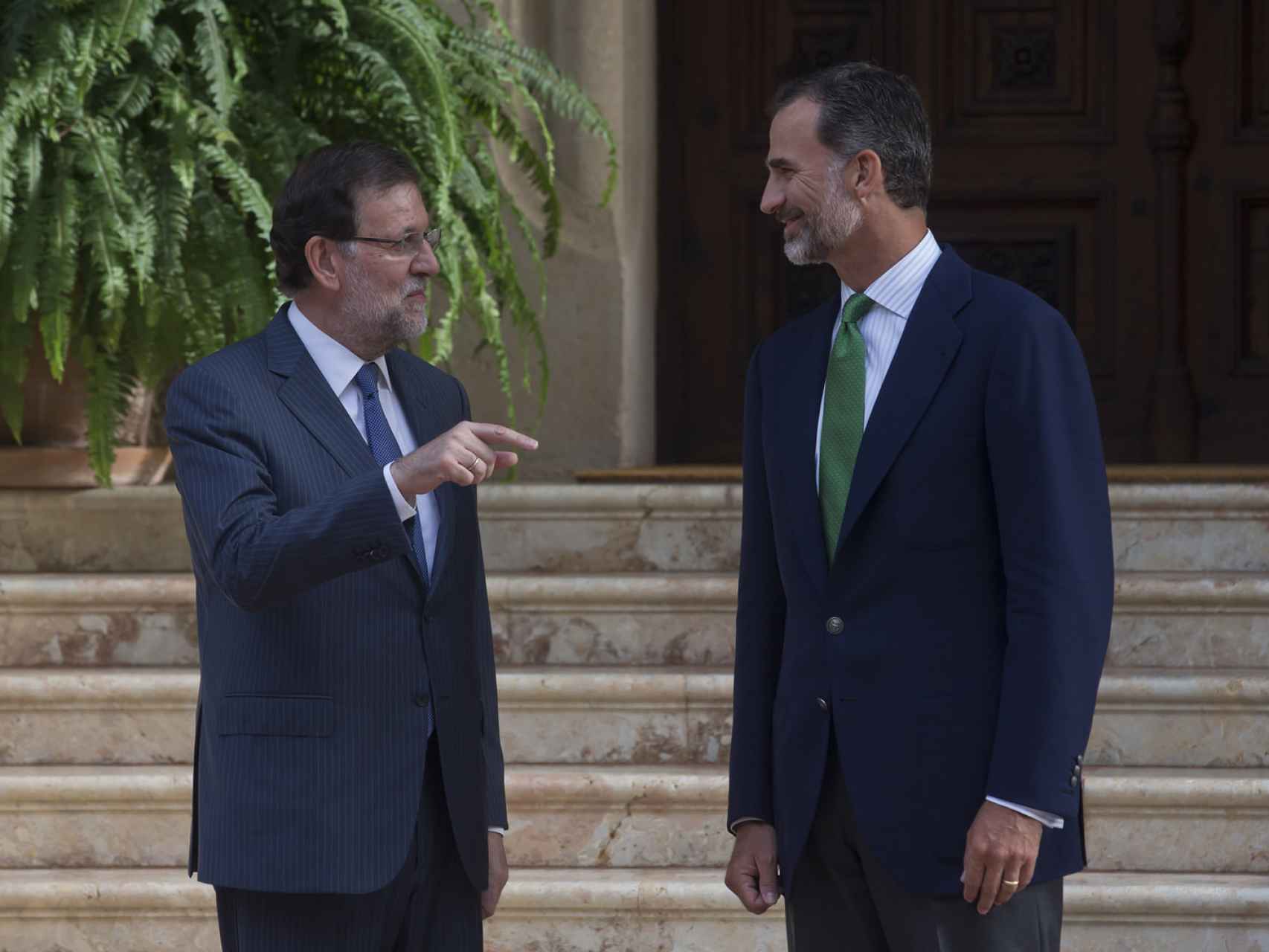 Rajoy, con Felipe VI.