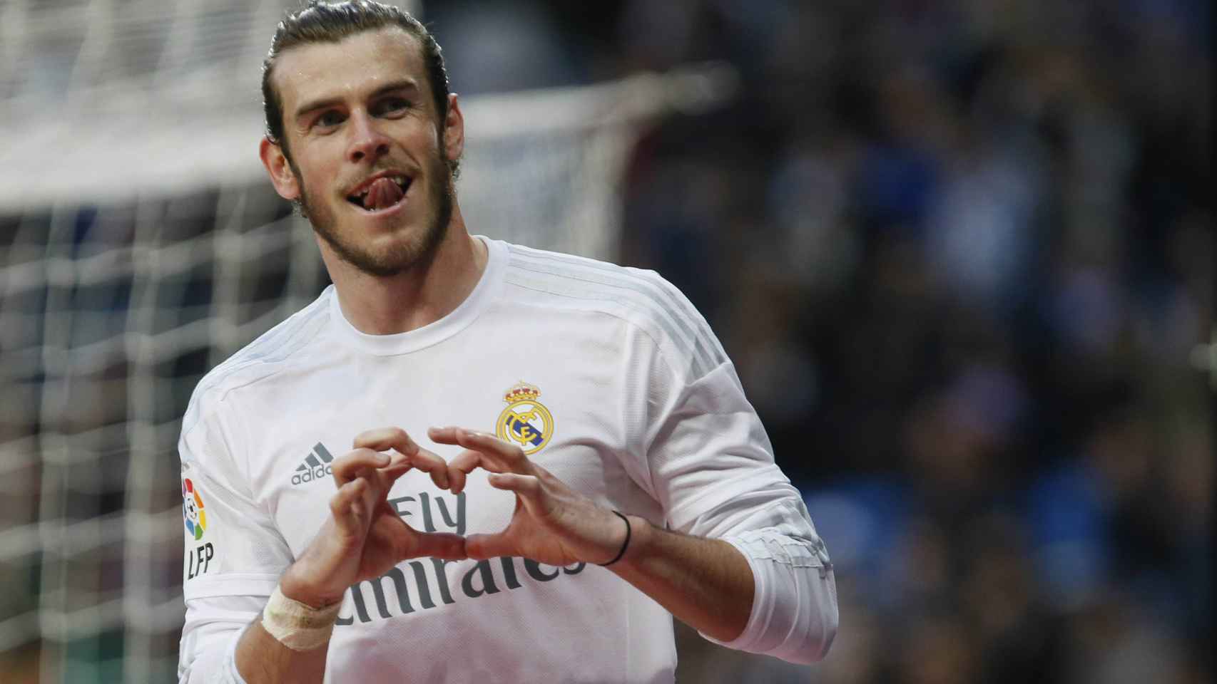 Bale celebra un gol al Rayo Vallecano.