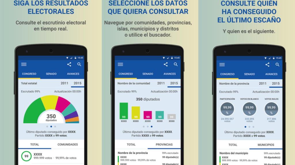 Las elecciones en tiempo real desde tu móvil