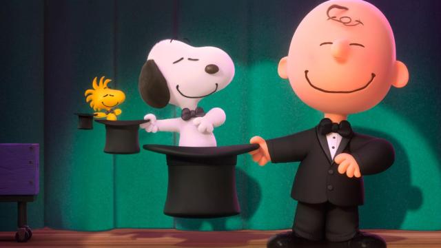 Carlitos y Snoopy, en otro momento de la película