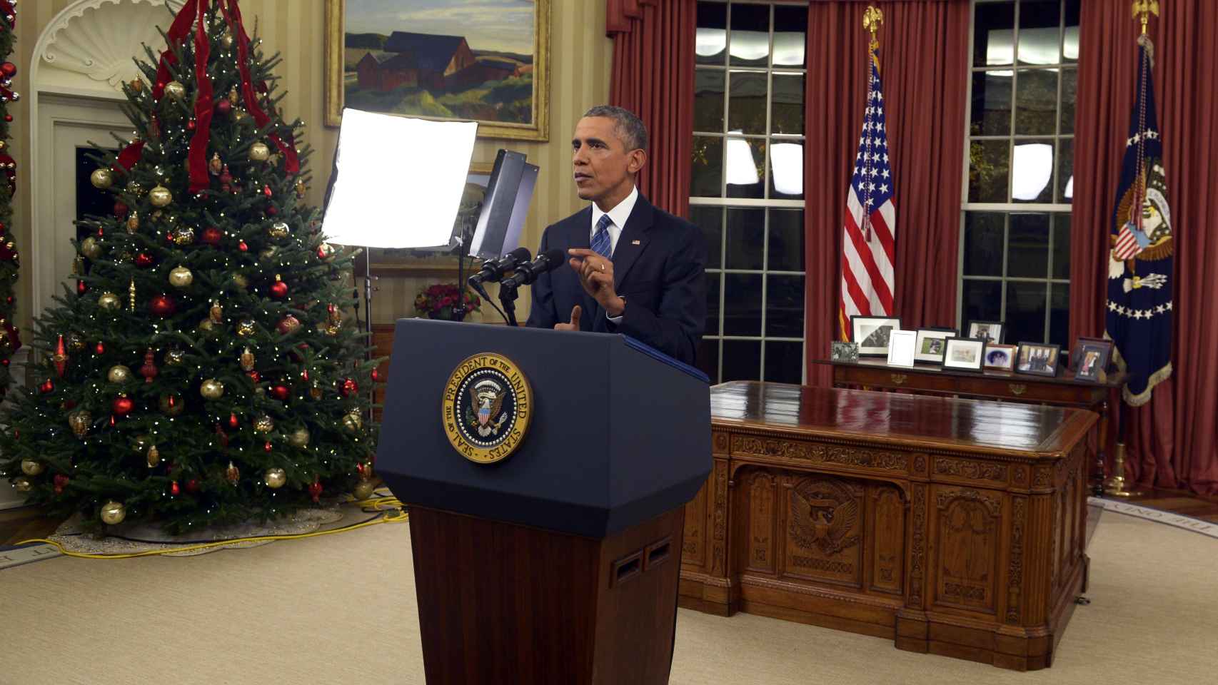 Obama se dirige a la Nación estadounidense desde el Despacho Oval
