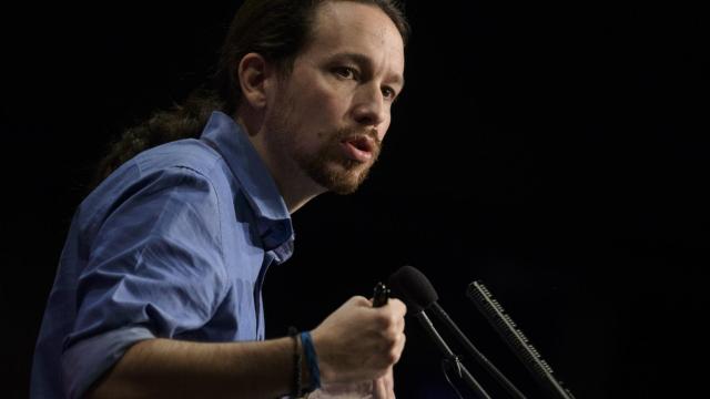 Pablo Iglesias, durante la rueda de prensa.