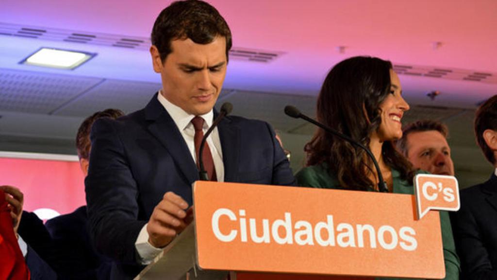 Albert Rivera valora los resultados de Ciudadanos en el hotel Eurobuilding de Madrid