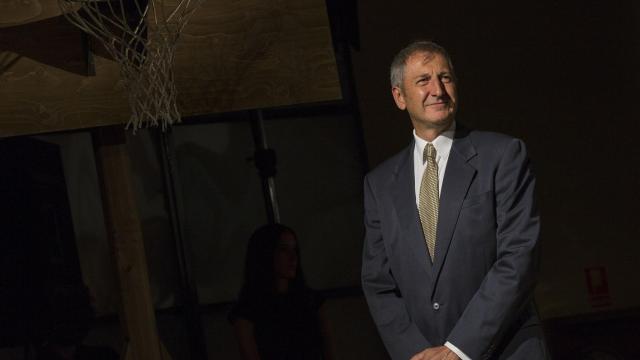 Andrés Jiménez en la celebración del 80 aniversario de la selección de baloncesto.