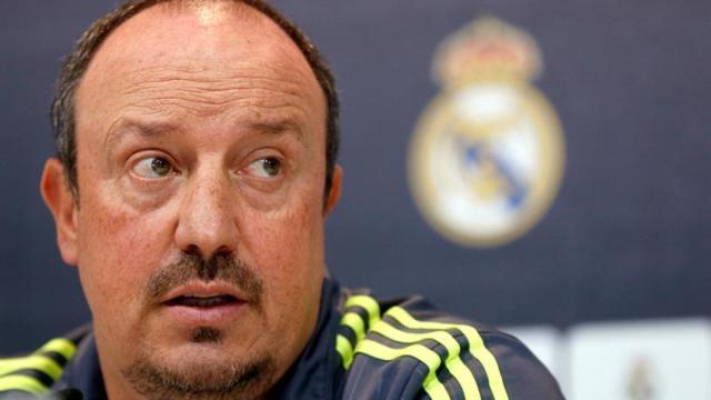 Rafa Benítez en una rueda de prensa