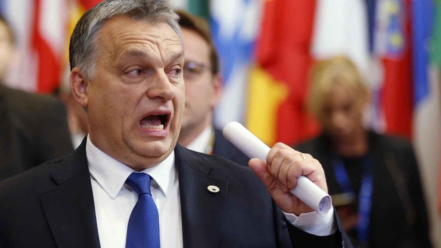 Viktor Orban durante su llegada a una cumbre de la UE, donde levanta ampollas.