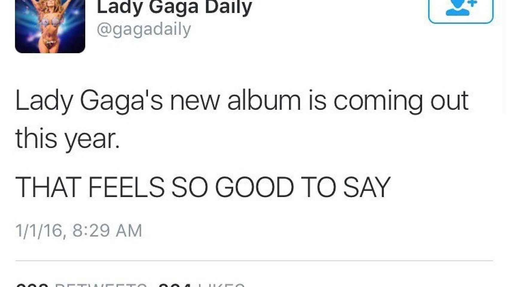 Lady Gaga sacará nuevo disco en 2016