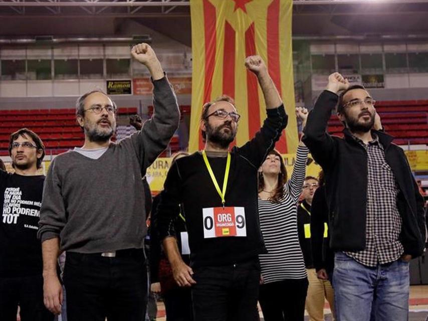 Imagen de la asamblea de la CUP en Manresa.