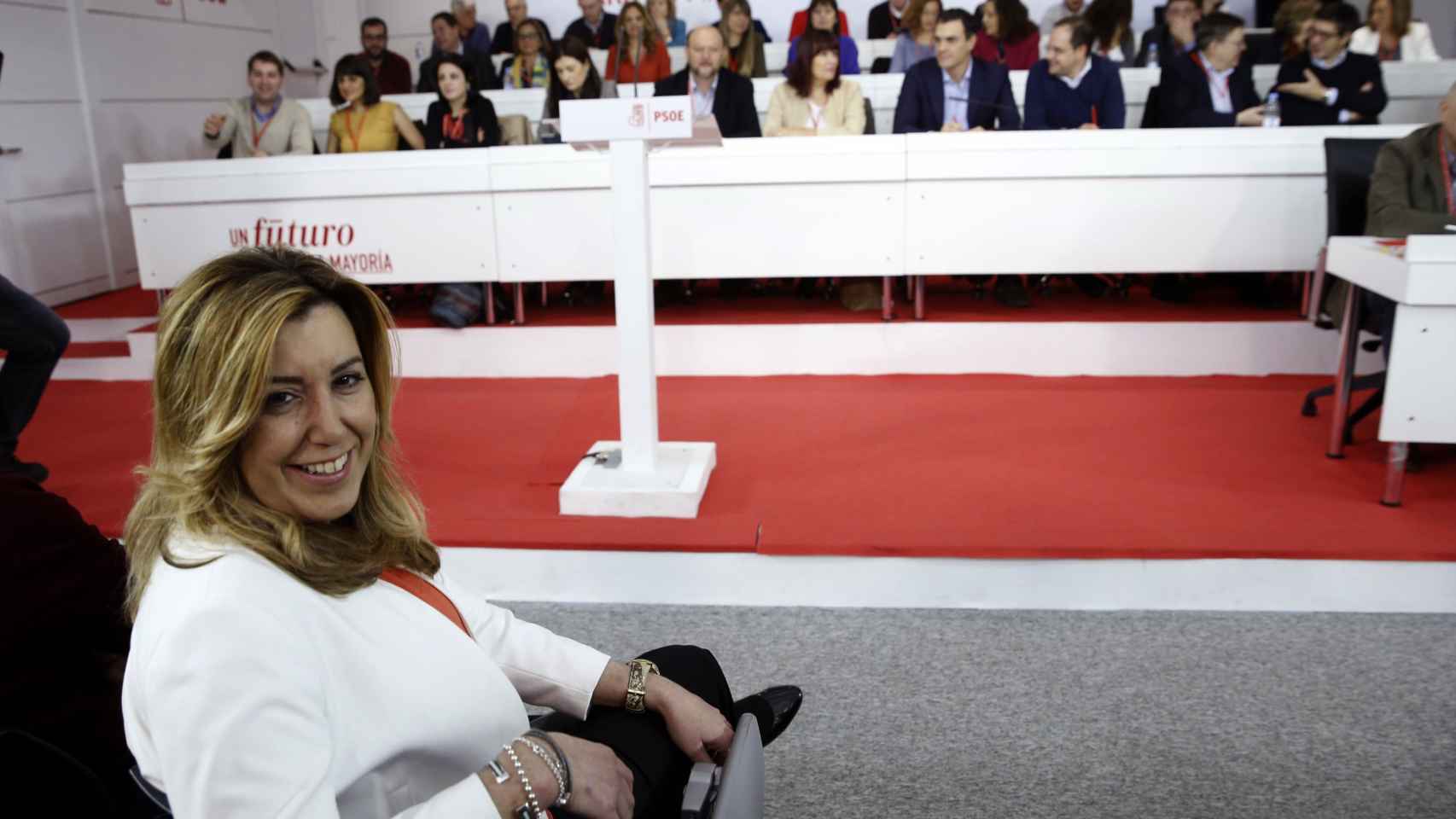 Susana Díaz, durante una reunión del Comité Federal del PSOE
