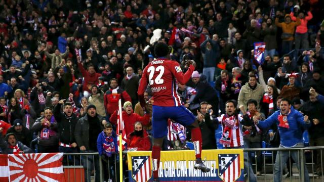 Thomas celebra su gol ante el Levante.