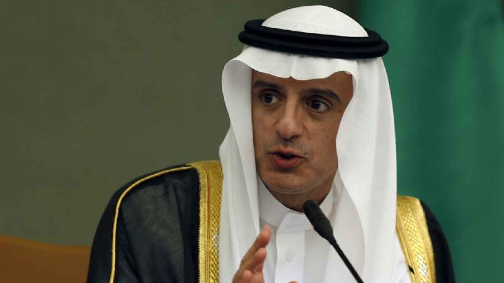 El ministro de Asuntos Exteriores saudí, Adel al Jubei.