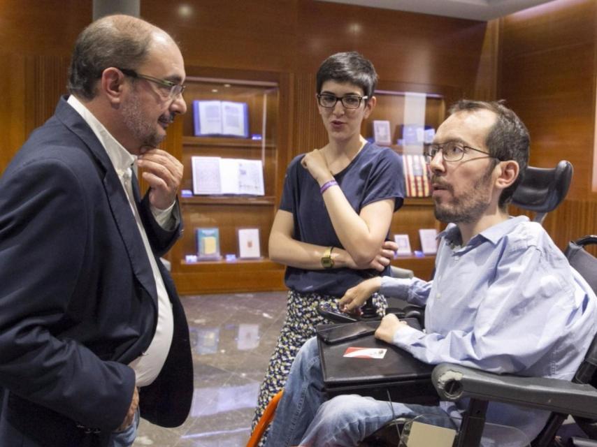 Javier Lambán y Pablo Echenique.