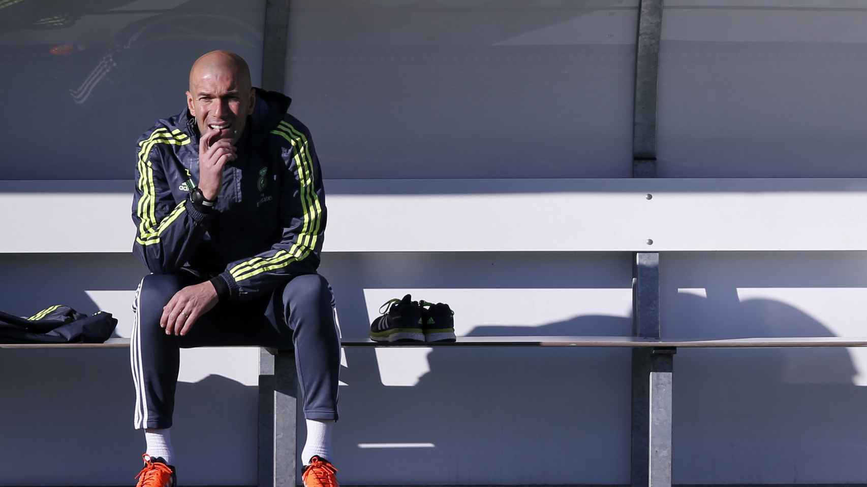 Zidane durante un entrenamiento del Real Madrid