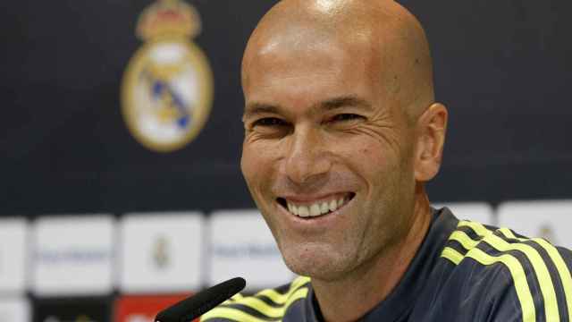 Zidane durante la rueda de prensa previa al encuentro contra el Deportivo.