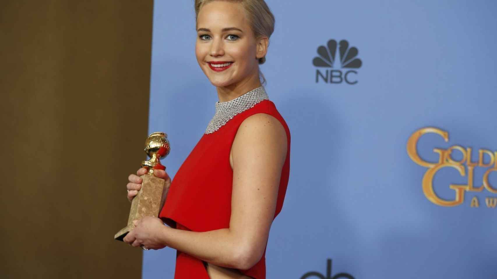 Jennifer Lawrence, ganadora de un Globo de Oro por su papel en 'Joy'.