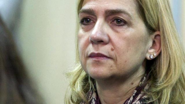 La infanta Cristina durante el juicio.
