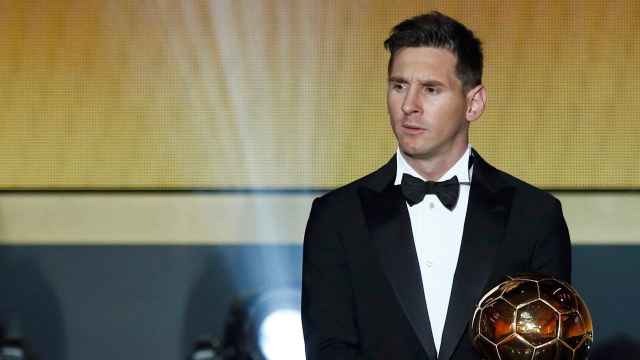 Messi, con el Balón de Oro.