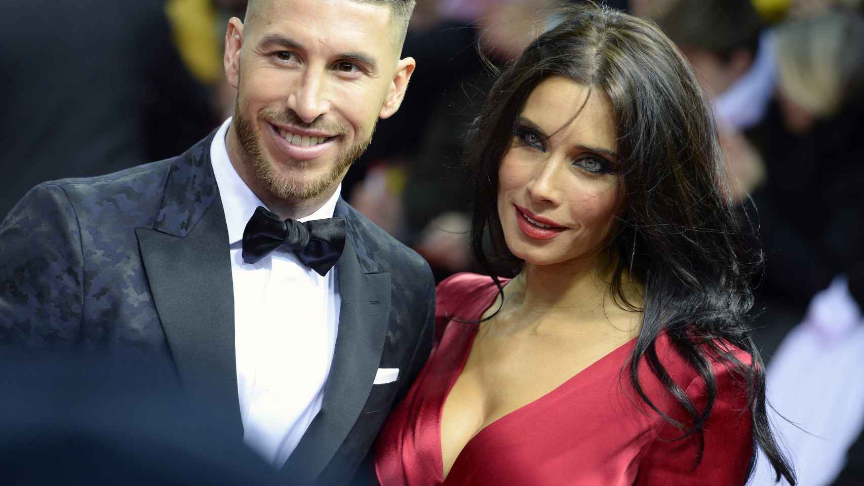 Sergio Ramos, junto a su mujer Pilar Rubio, en la gala.