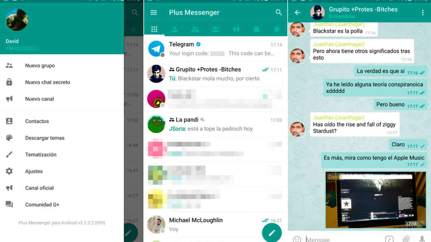 Plus Messenger es disfrutar Telegram al 120%