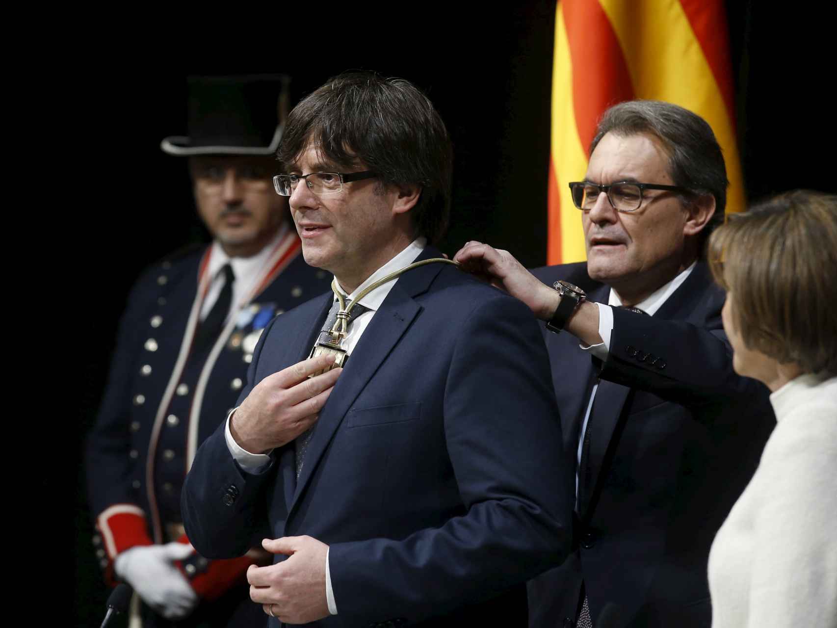 Puigdemont durante la ceremonia de investidura.