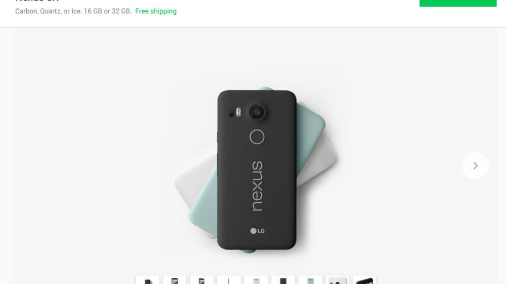 Nexus 5X baja de precio 50€ en la Google Store
