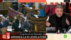 La TV del Congreso evita mostrar a Pablo Iglesias y Albert Rivera votando