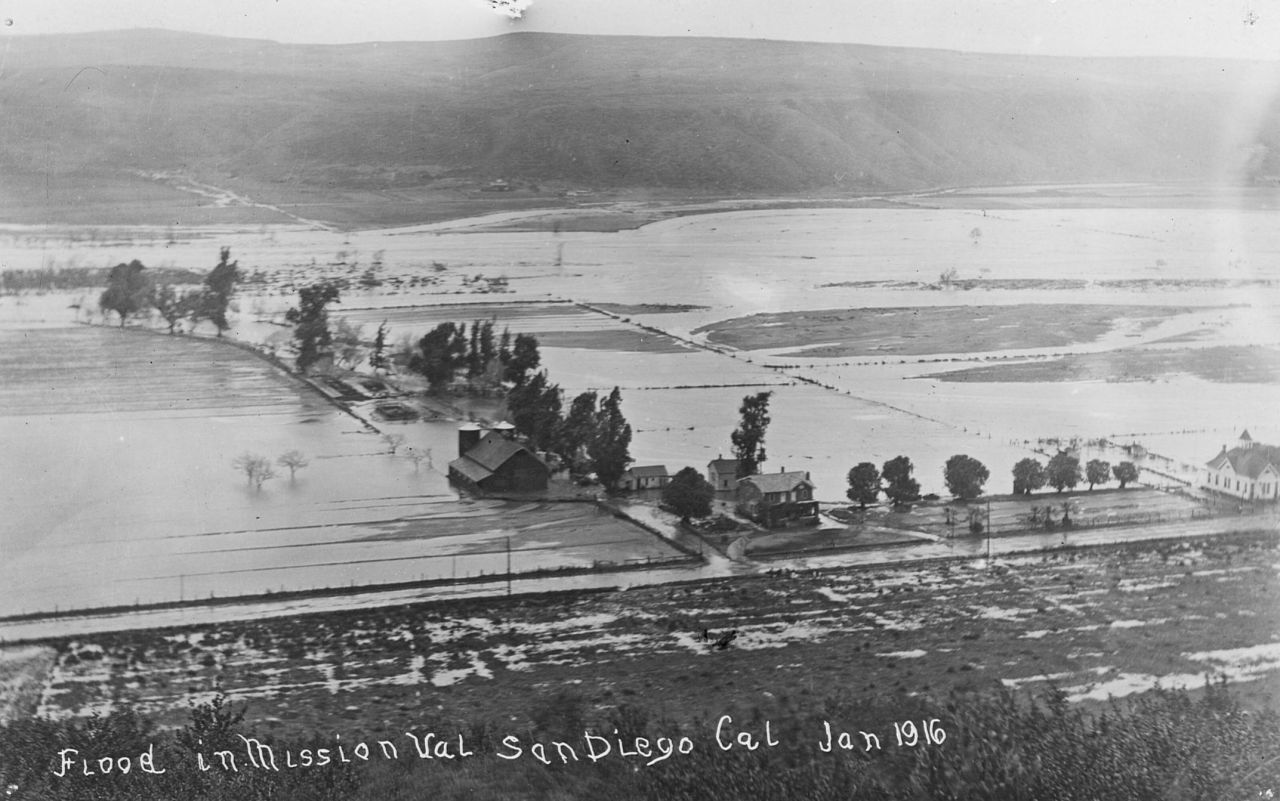La gran riada de San Diego de enero de 1916.