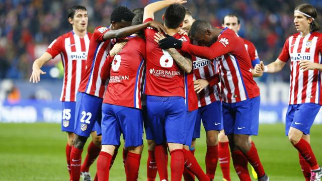 El Atlético celebra un gol de Correa.