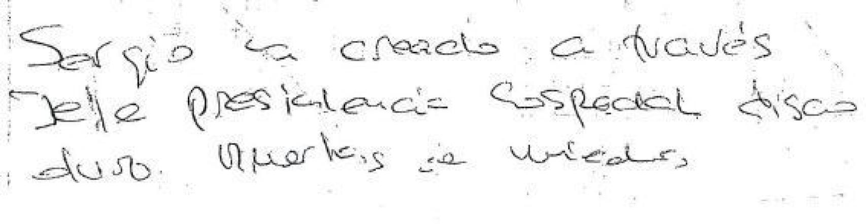 Anotaciones de los papeles de la mujer de Bárcenas.